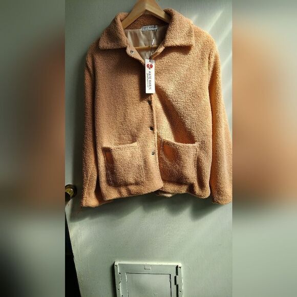 TEDDY BEAR JACKET Kate Kasin NWT Size S - Picture 1 of 5